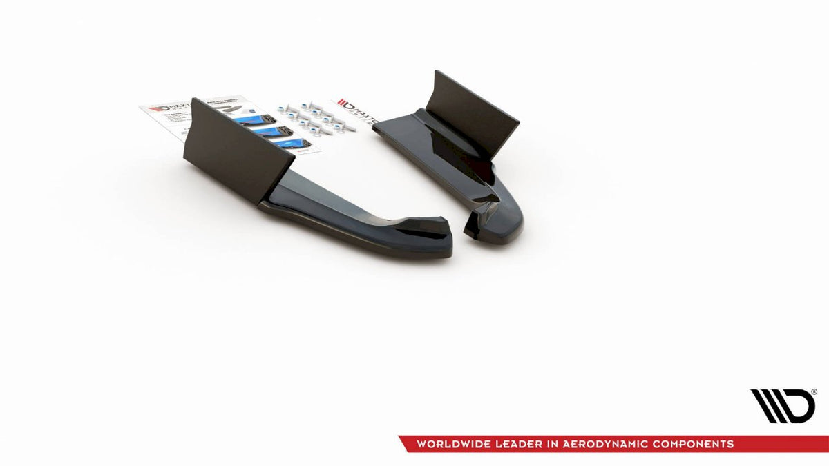 Maxton Design - Aftermarket REAR SIDE SPLITTERS V.1 + FLAPS FORD MUSTANG GT MK6 FACELIFT