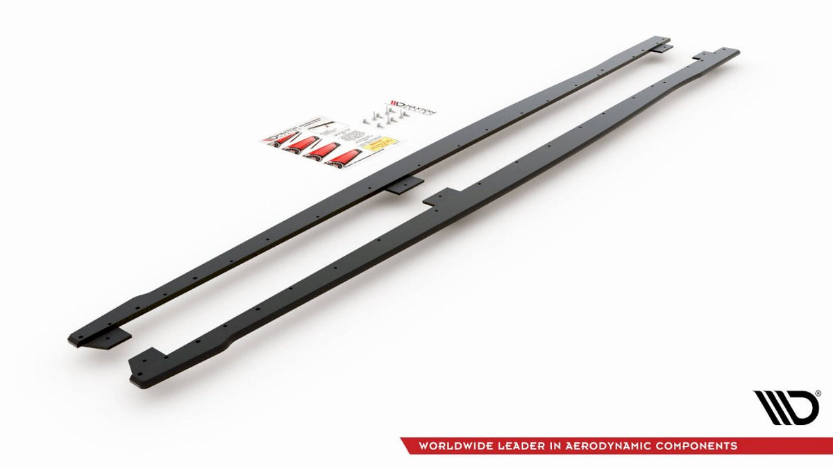 Maxton Design - Aftermarket STREET PRO DURABILITY SIDE SKIRTS DIFFUSERS V2 BMW 1 F20 M-PACK FACELIFT / M140I (2015-2019)