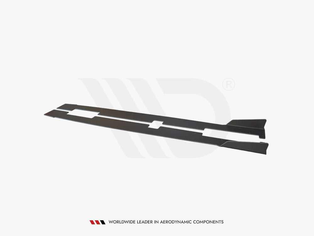 Maxton Design - Aftermarket RACING SIDE SKIRTS DIFFUSERS V.1 FORD FIESTA MK8/8.5 ST / ST-LINE
