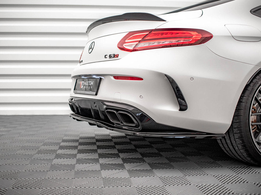 Maxton Design - Aftermarket Rear Splitter (Vertical Bars) Mercedes-AMG C 63AMG Coupe AMG Aero Pack C205 Facelift