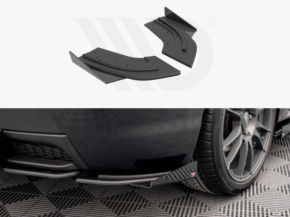 Maxton Design - Aftermarket STREET PRO REAR SIDE SPLITTERS (+FLAPS) MAZDA 3 MPS MK1 (2006-2008)