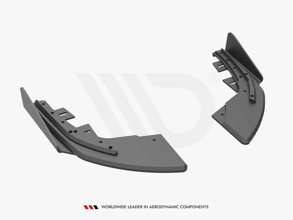 Maxton Design - Aftermarket STREET PRO REAR SIDE SPLITTERS (+FLAPS) AUDI S3 SPORTBACK 8V FACELIFT