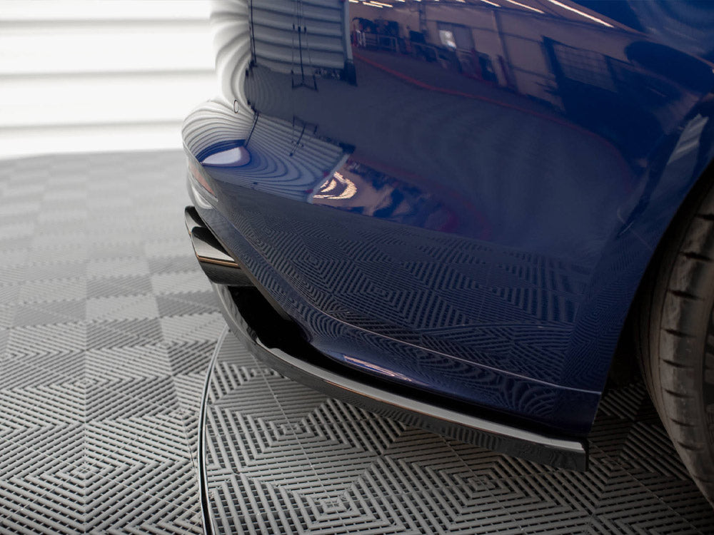 Maxton Design - Aftermarket CENTRAL REAR SPLITTER (VERTICAL BARS) PORSCHE PANAMERA E-HYBRID 971 FACELIFT