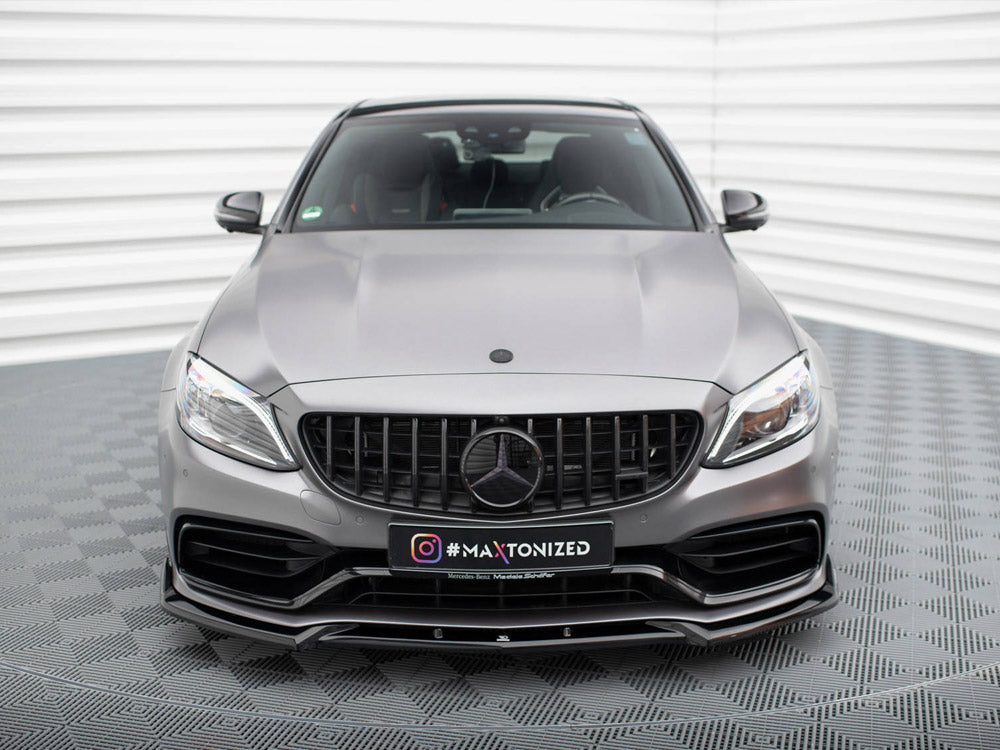 Maxton Design - Aftermarket FRONT SPLITTER V.2 MERCEDES-AMG C63 SEDAN / ESTATE W205 FACELIFT