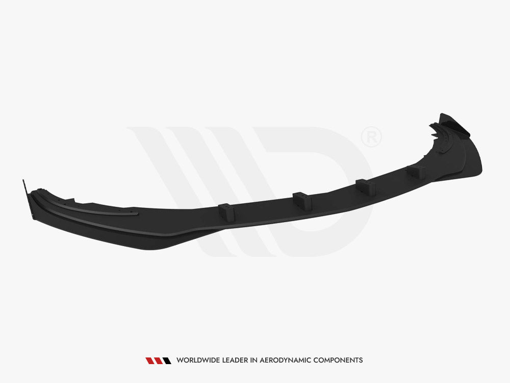 Maxton Design - Aftermarket STREET PRO FRONT SPLITTER + FLAPS MERCEDES-BENZ A AMG-LINE W176 FACELIFT