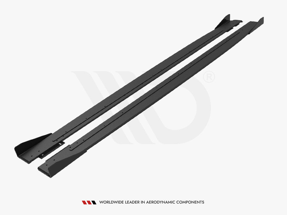 Maxton Design - Aftermarket STREET PRO SIDE SKIRTS DIFFUSERS + FLAPS MERCEDES-AMG C43 COUPE C205 FACELIFT