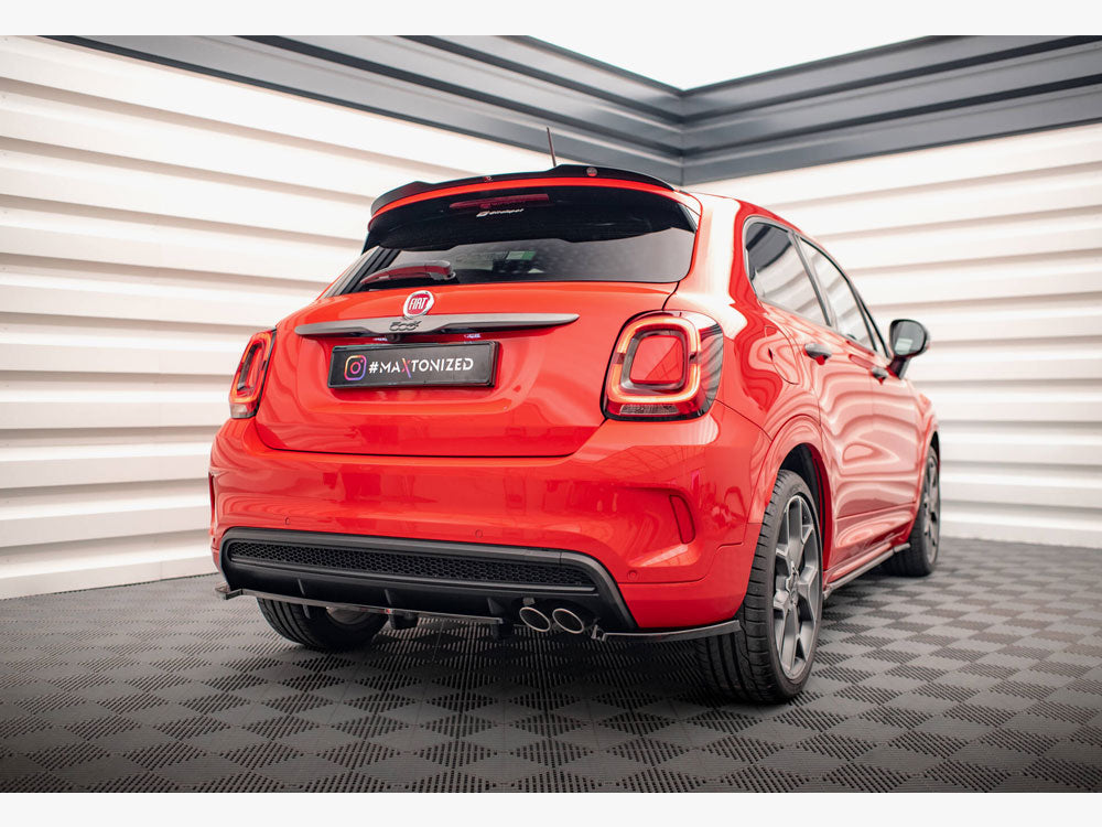 Maxton Design - Aftermarket Central Rear Splitter (Vertical Bars) Fiat 500X Sport Mk1 Facelift