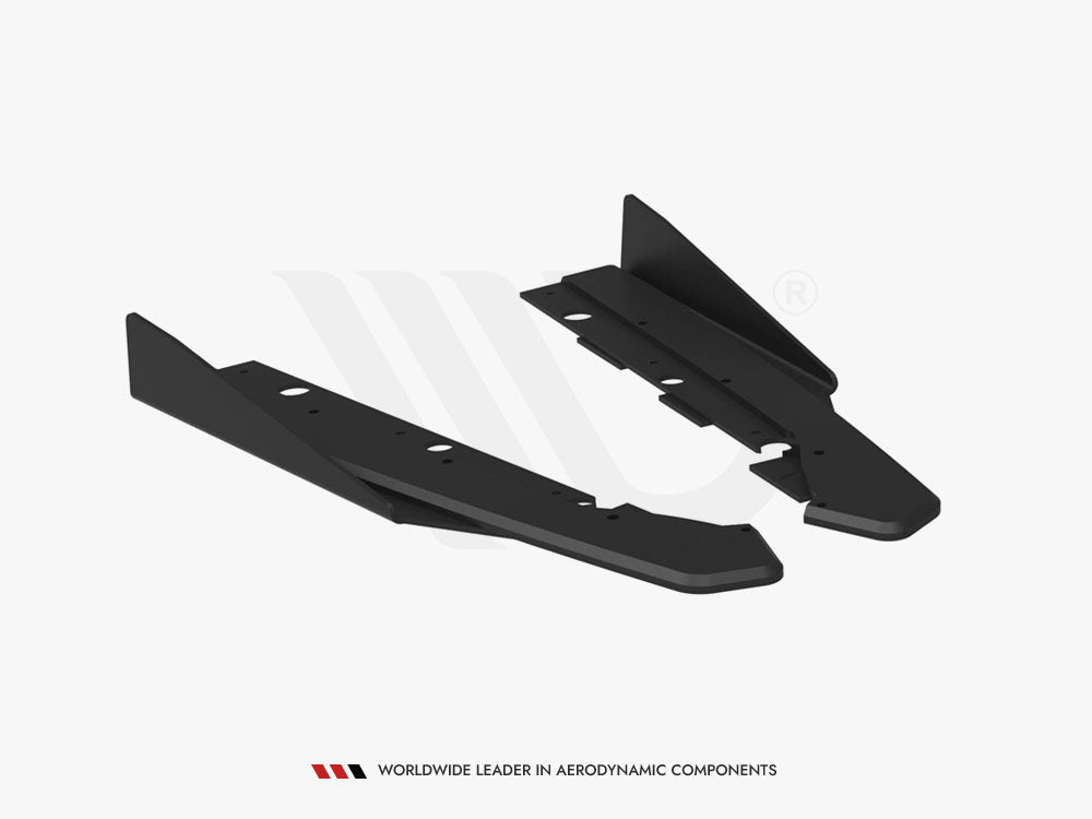 Maxton Design - Aftermarket STREET PRO REAR SIDE SPLITTERS + FLAPS KIA PROCEED GT MK1 FACELIFT