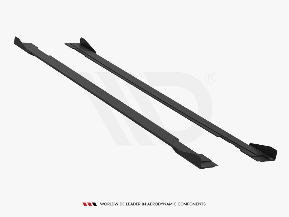 Maxton Design - Aftermarket STREET PRO SIDE SKIRTS DIFFUSERS + FLAPS KIA STINGER GT / GT-LINE MK1