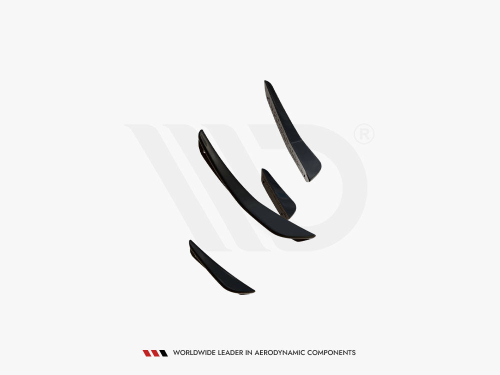 Maxton Design - Aftermarket Front Bumper Wings (Canards) compatible with Volkswagen Polo GTI / R-Line Mk6 Facelift