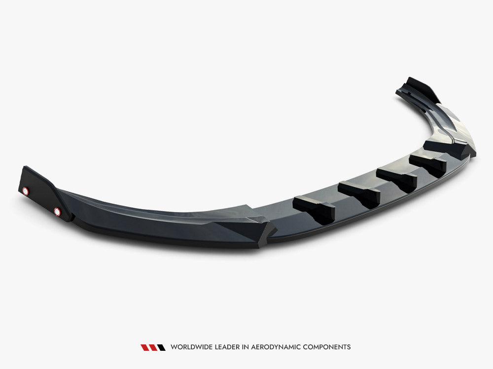 Maxton Design - Aftermarket Front Splitter V.3 + Flaps Volkswagen Golf R Mk8 Facelift