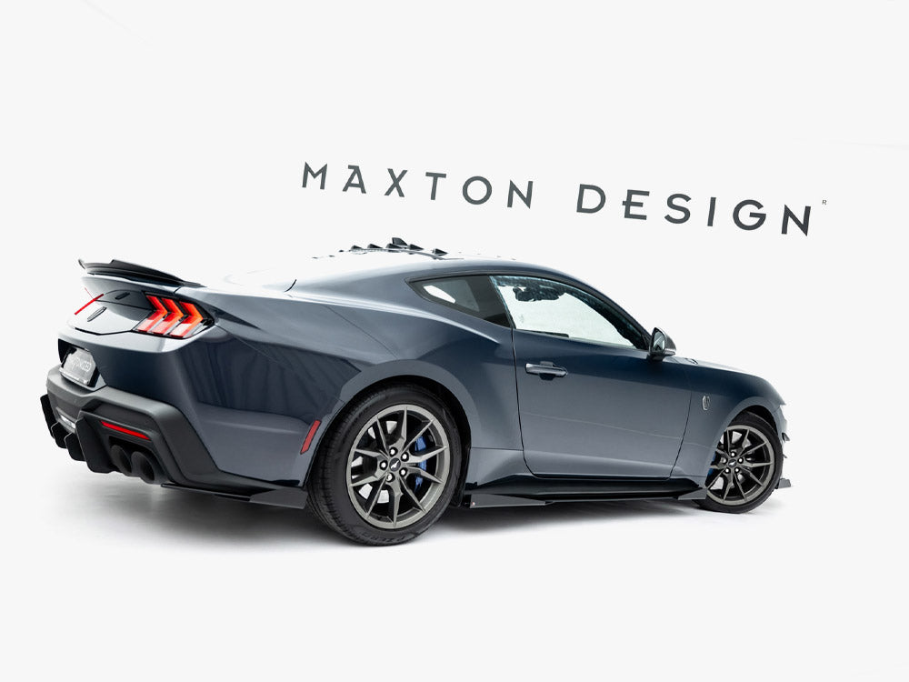 Maxton Design - Aftermarket Street PRO Side Skirts Diffusers + Flaps Ford Mustang Dark Horse Mk7