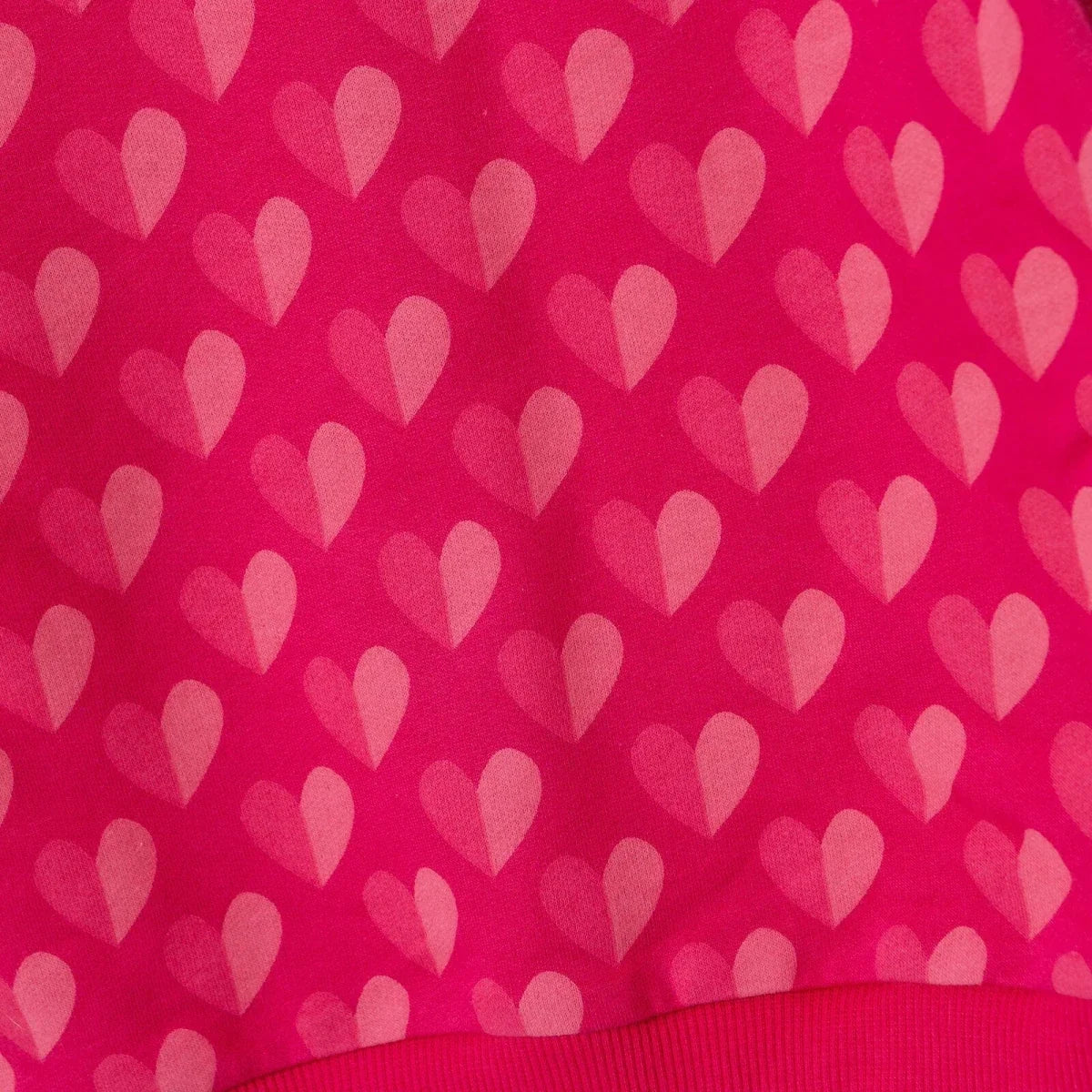 HelloBaby Heart Print Brushed Loopback Baby Sweatshirt (3-6 Months to 4-5 Years) - Pink Printed