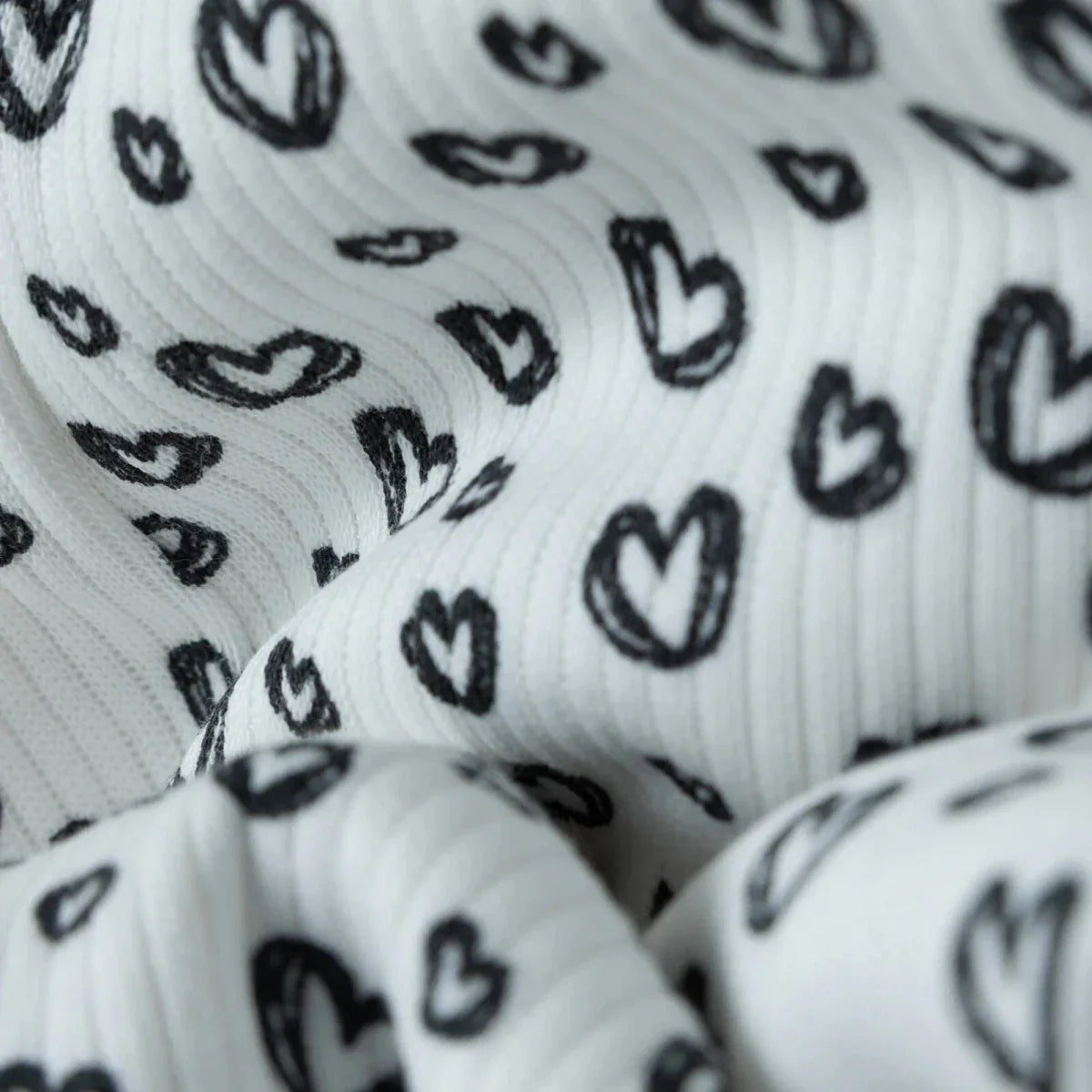 HelloBaby Heart Print Interlock Baby Leggings (1-3 Months to 12 Months) - Ecru Printed