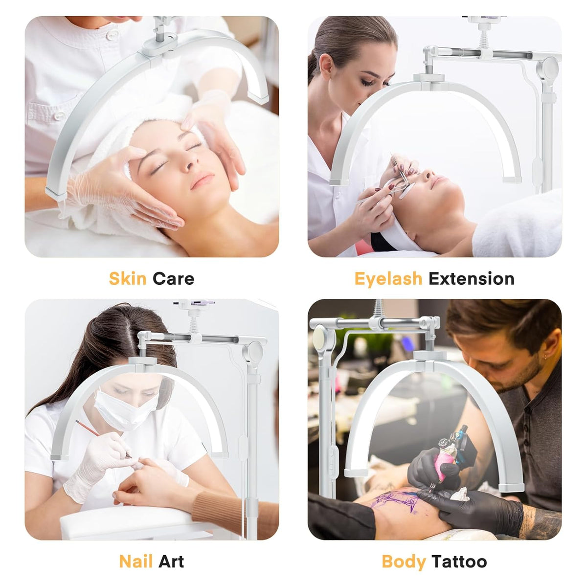 Lash Light 180cm Foldable Lash Lamp with Phone Holder Beauty Salon Light Lmaqfum