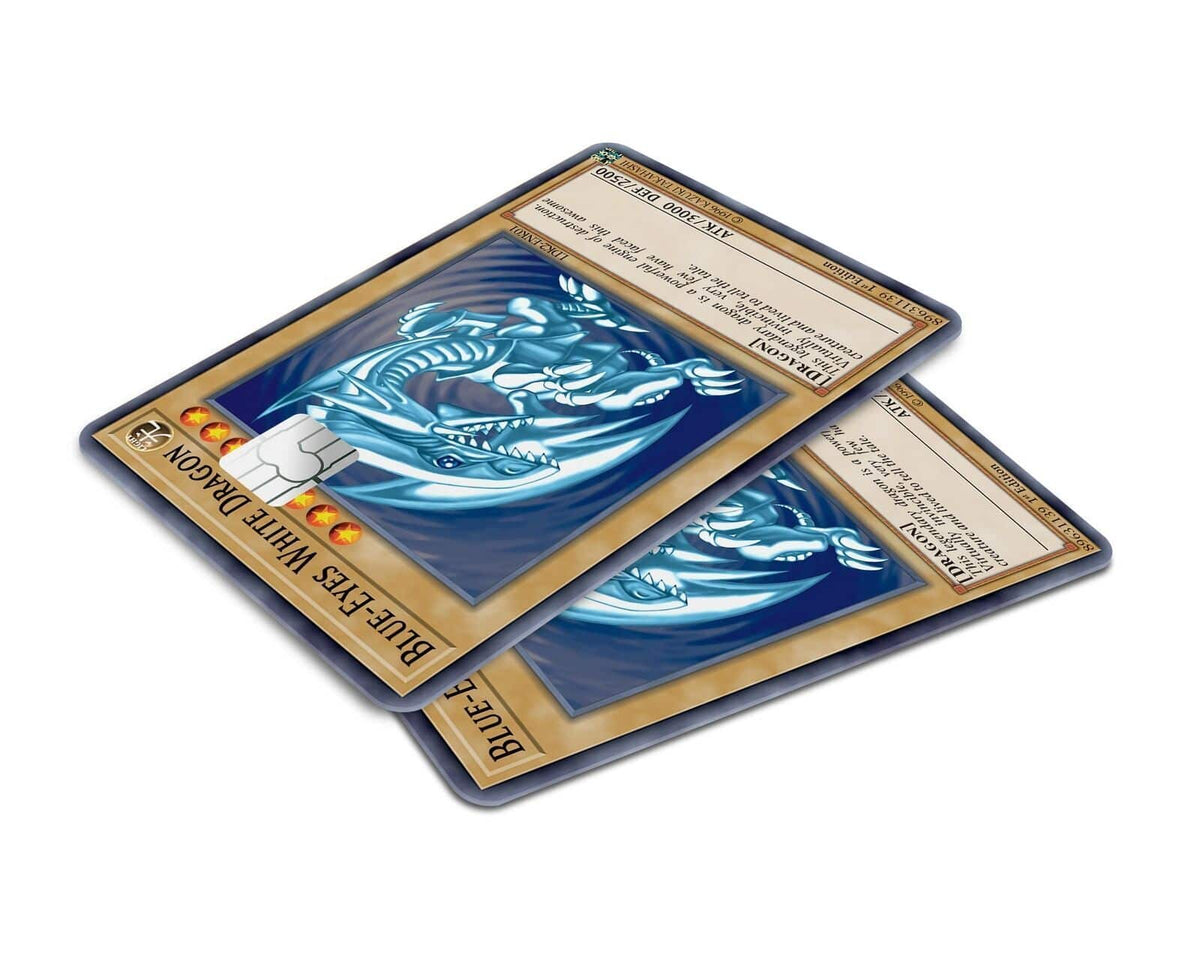Yu Gi Oh Blue Eyes White Dragon Credit Card Sticker | Custom Card Skin