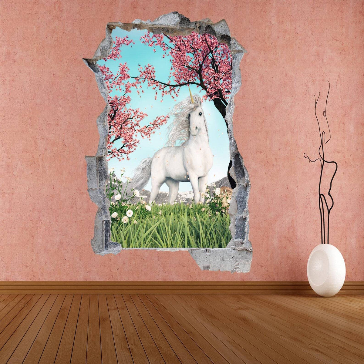 Fantasy Wall Decals: Unicorn, Enchanted Forest, Fairies