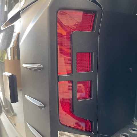 For MAN TGE Rear Light Guards Hammerite Ultimate Matte Black (2018-2025) | Tail Light Protectors | Van-X
