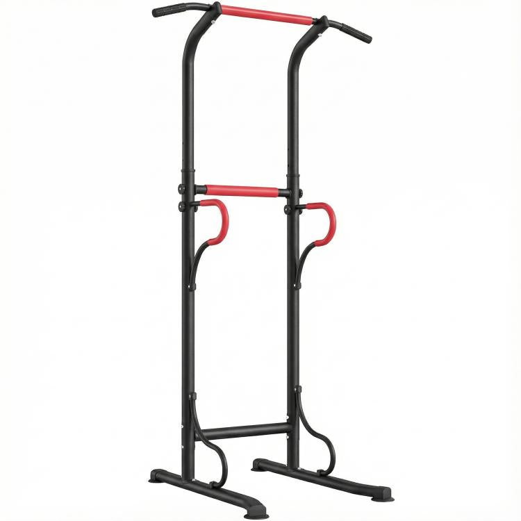 Steel Multi-Use Exercise Power Tower Pull Up Station Adjustable Height W/ Grips