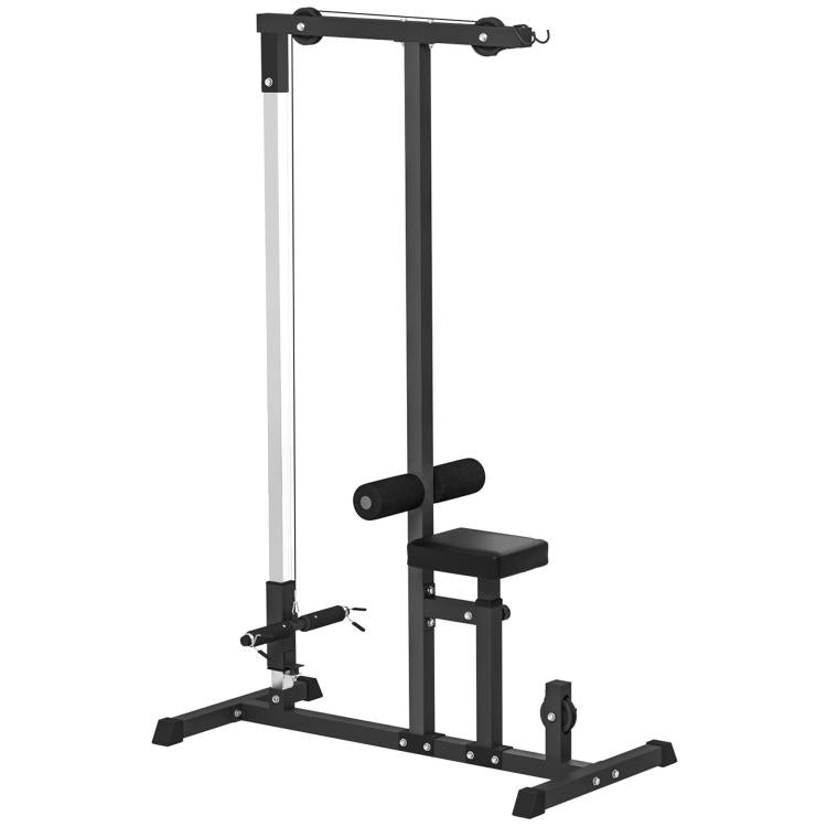 Exercise Pulley Machine Power Tower with Adjustable Seat Cable Positions