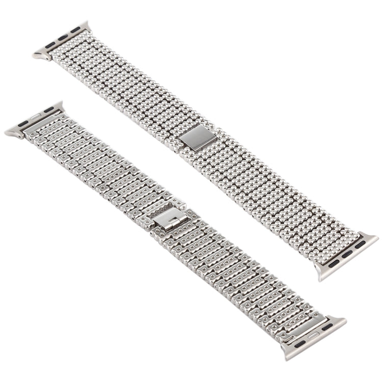 For Apple Watch Series 7 41mm / 6 & SE & 5 & 4 40mm / 3 & 2 & 1 38mm Nine Beads Stainless Steel Wrist Strap Watch Band, For Apple Watch Series 7 41mm / 6 & SE & 5 & 4 40mm / 3 & 2 & 1 38mm