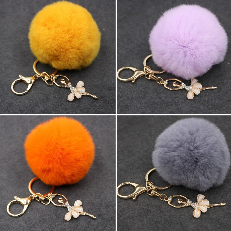 Ballet Golden Keychain Key Holder Key Chains Rings Holder Rex Rabbit Car Bag Pendant Fashion Bag Ornaments Pendant, Random Color Delivery, Rex Rabbit Shape