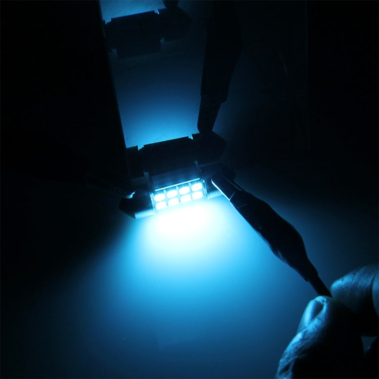 2 PCS DC 12V 2W 36MM 8 SMD-3528 LEDs Bicuspid Port Decoding Car Dome Lamp LED Reading Light, 36MM