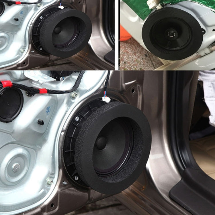 2 PCS Car Sound Insulation Speaker Soundproof Cotton with Self Adhesive Car Sound Insulation Cotton, Outer Diameter : 19.5 cm, Inner Diameter: 14.3 cm, Car Speaker Soundproof Cotton