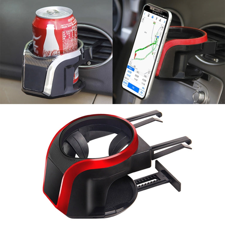 2 in 1 Car Air Outlet Magnetic Mount Beverage Cup Stand Phone Holder, 2 in 1 Phone Holder, 2 in 1 Phone Holder(Red)