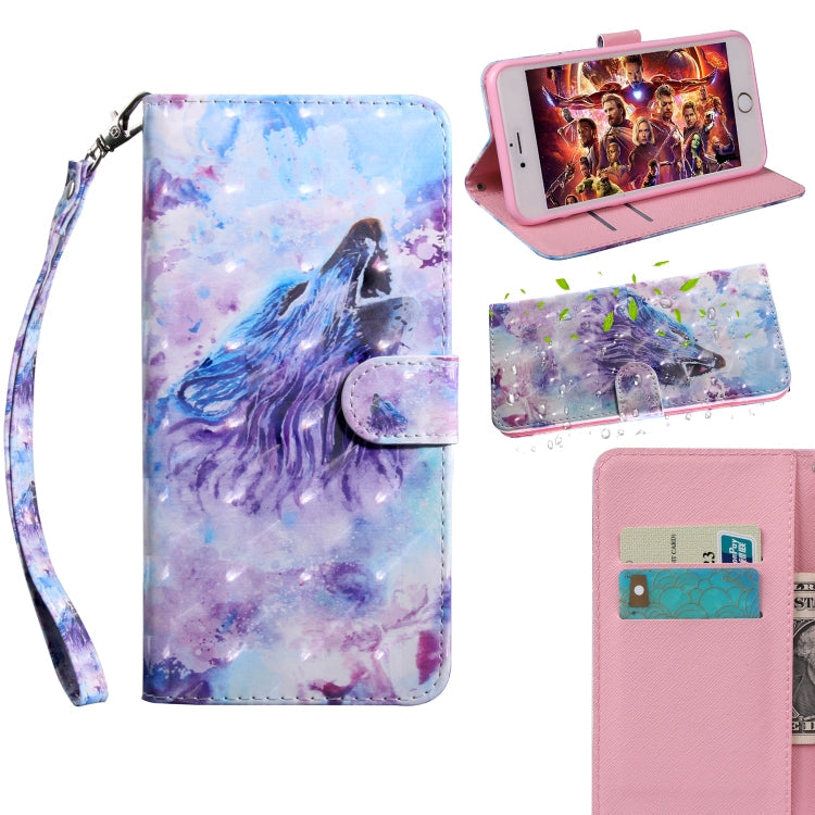 3D Painted Pattern Horizontal Flip TPU + PU Leather Case with Holder & Card Slots & Wallet & Lanyard, For Motorola Moto G9 Play, For Motorola Moto G9 Plus