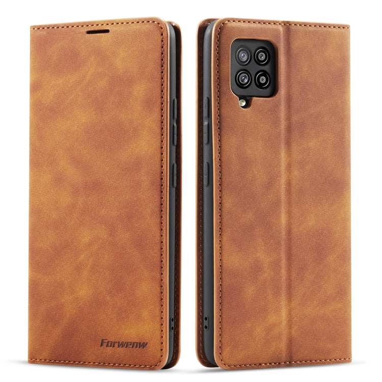 Forwenw Dream Series Oil Edge Strong Magnetism Horizontal Flip Leather Case with Holder & Card Slots & Wallet & Photo Frame, For Samsung Galaxy A42 5G