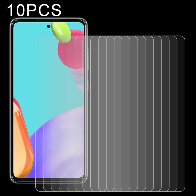10 PCS 0.26mm 9H 2.5D Tempered Glass Film, For Samsung Galaxy A72 5G / 4G (10pcs), For Samsung Galaxy A72 4G (10 PCS), For Samsung Galaxy A52 4G (10 PCS), For Samsung Galaxy A52 5G (10pcs)