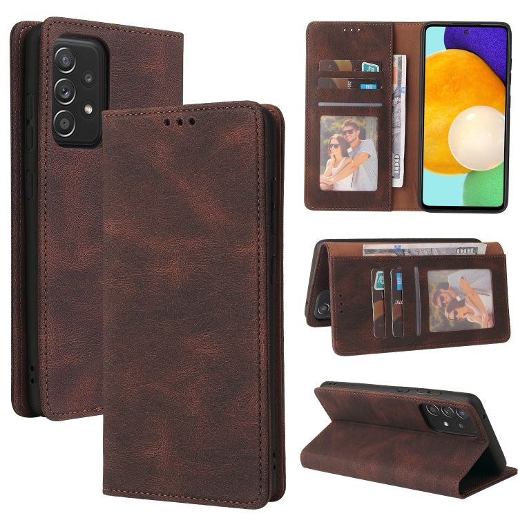 Simple Suction Closure Horizontal Flip Leather Case with Holder & Card Slot & Wallet, For Samsung Galaxy A40, For Samsung Galaxy A42 5G, For Samsung Galaxy A50, For Samsung Galaxy A51, For Samsung Galaxy A51 5G, For Samsung Galaxy A52 5G / 4G