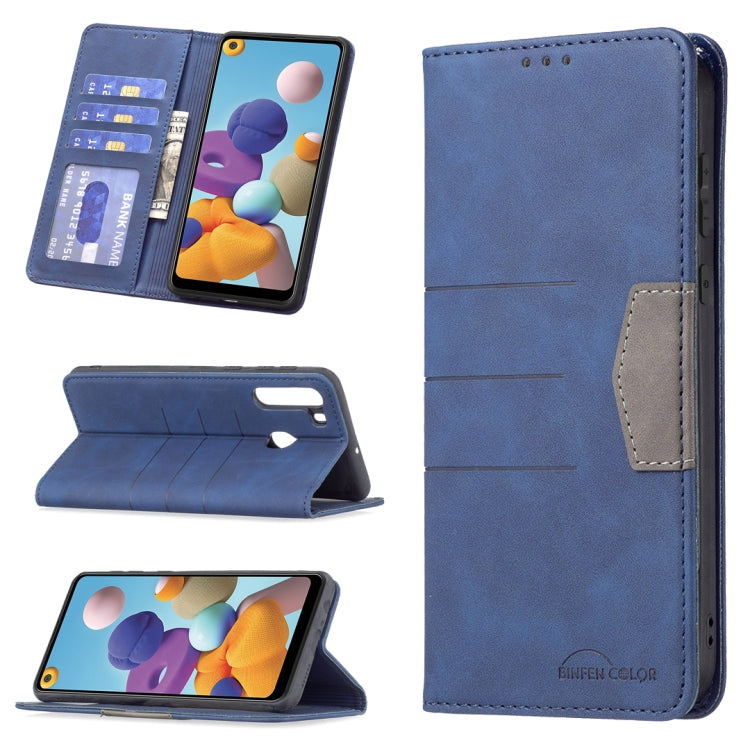 Magnetic Splicing Leather Phone Case, For Samsung Galaxy A02, For Samsung Galaxy A03s 164 Version, For Samsung Galaxy A03s 166 Version, For Samsung Galaxy A11, For Samsung Galaxy A13 5G, For Samsung Galaxy A21