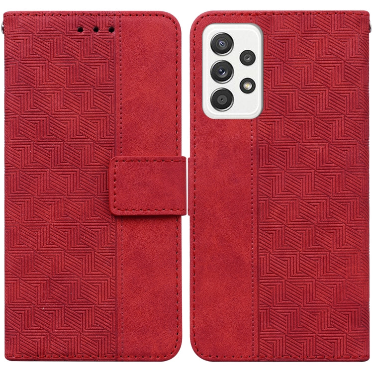 Geometric Embossed Leather Phone Case, For Samsung Galaxy M42 5G, For Samsung Galaxy A51, For Samsung Galaxy A51 5G, For Samsung Galaxy A52 4G / 5G