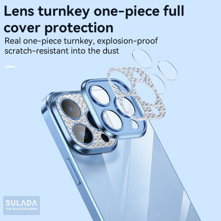 SULADA Diamond Lens Protector Plated Frosted Case, For iPhone 13, For iPhone 13 Pro, For iPhone 13 Pro Max, For iPhone 12, For iPhone 12 Pro