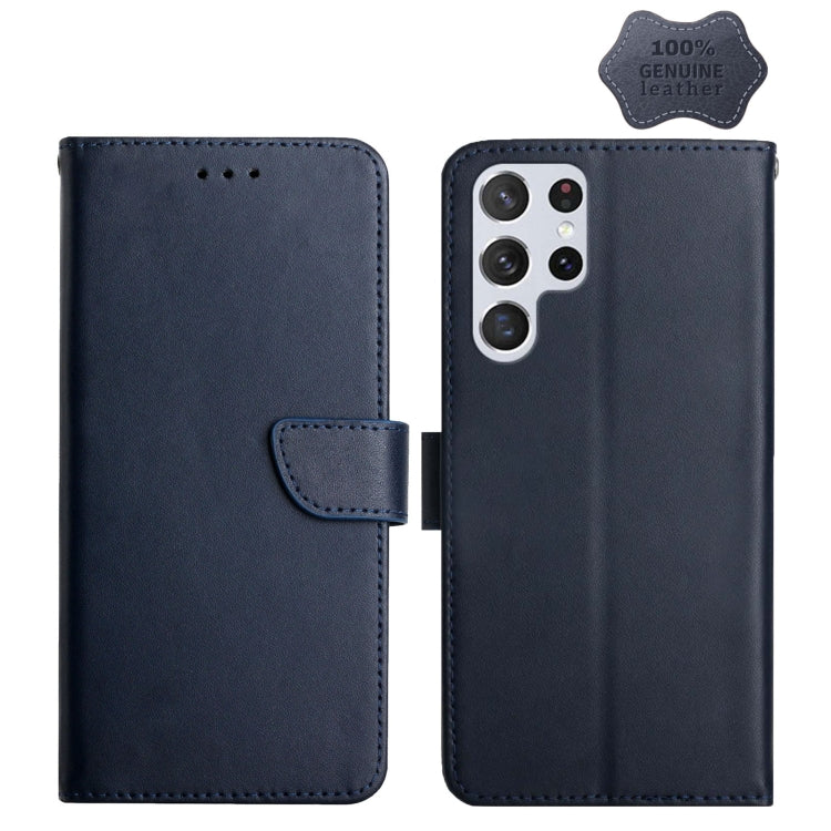 Genuine Leather Fingerprint-proof Horizontal Flip Phone Case, For Samsung Galaxy S22 5G, For Samsung Galaxy S22+ 5G, For Samsung Galaxy S22 Ultra 5G