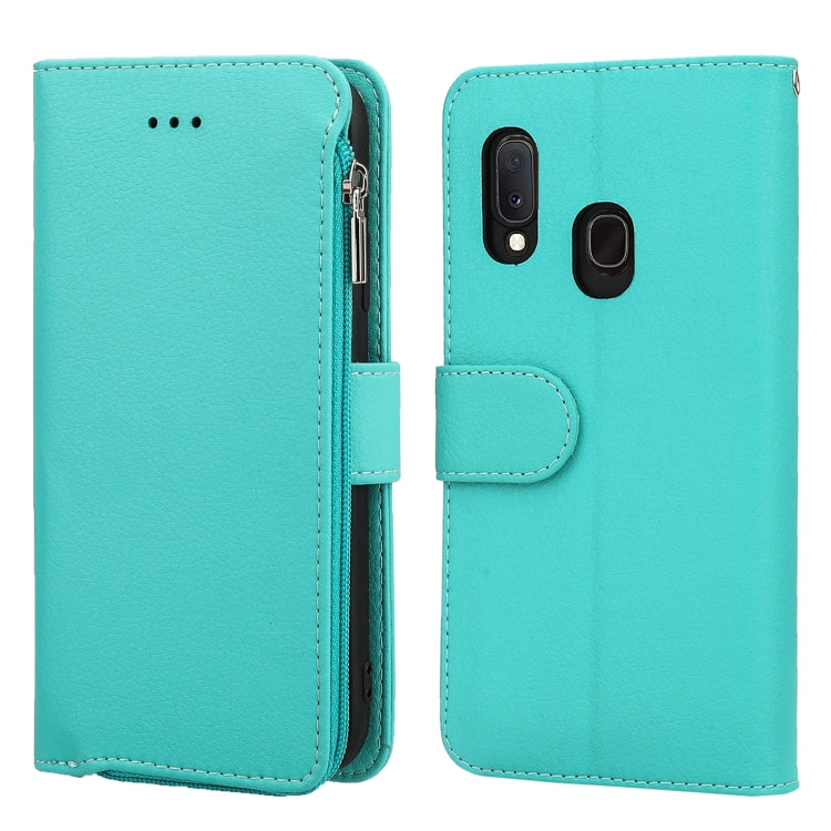 Microfiber Zipper Horizontal Flip Leather Case, For Samsung Galaxy A10, For Samsung Galaxy A10s, For Samsung Galaxy A20e, For Samsung Galaxy A20 / A30