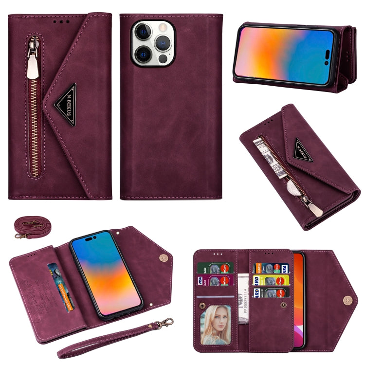 Skin Feel Zipper Horizontal Flip Leather Case, For iPhone 14, For iPhone 14 Max, For iPhone 14 Pro, For iPhone 14 Pro Max