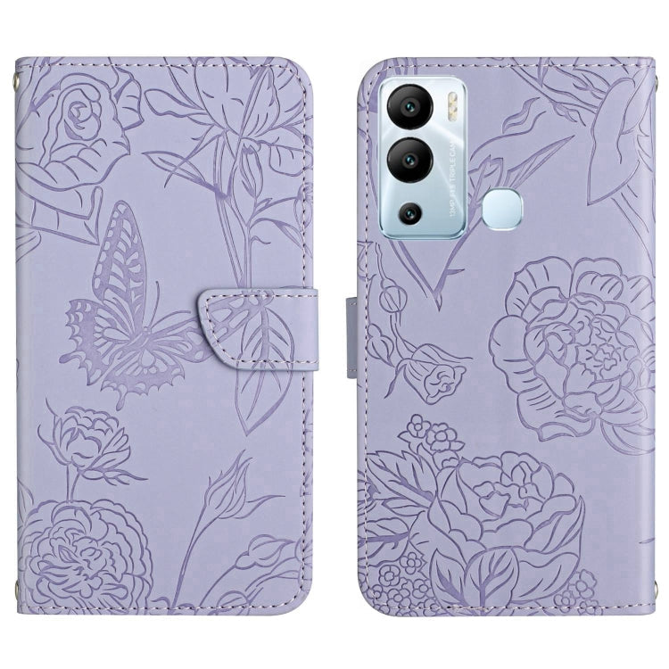 HT03 Skin Feel Butterfly Embossed Flip Leather Phone Case, For Infinix Hot 11s, For Infinix Hot 12, For Infinix Hot 12 Play, For Infinix Hot 12i