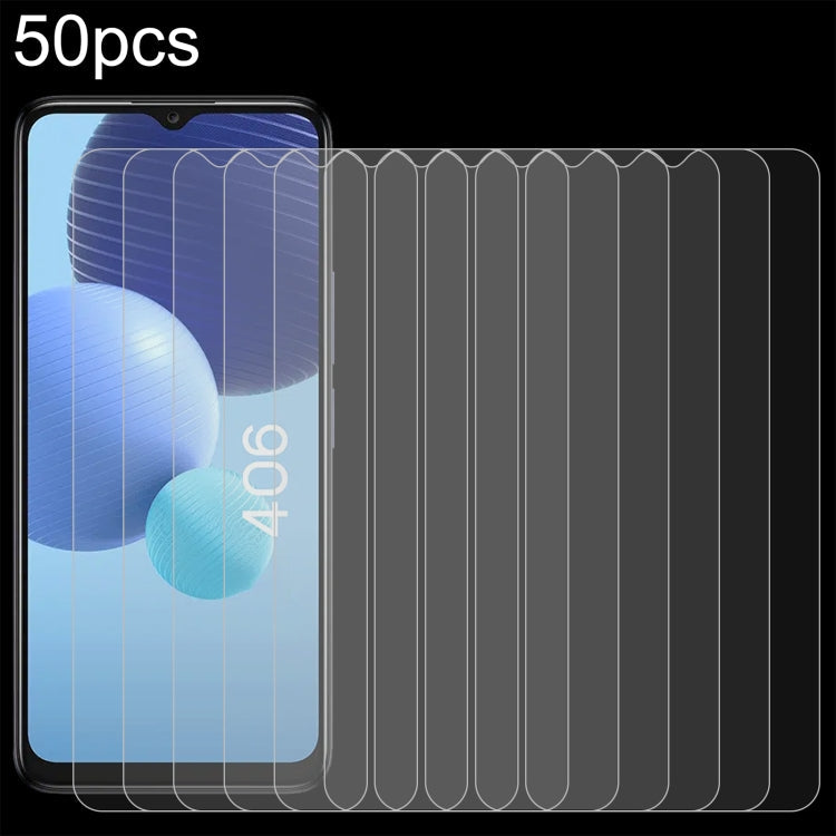 50pcs 0.26mm 9H 2.5D Tempered Glass Film, For DOOGEE V30T(50 PCS), For TCL 406 (50 PCS)