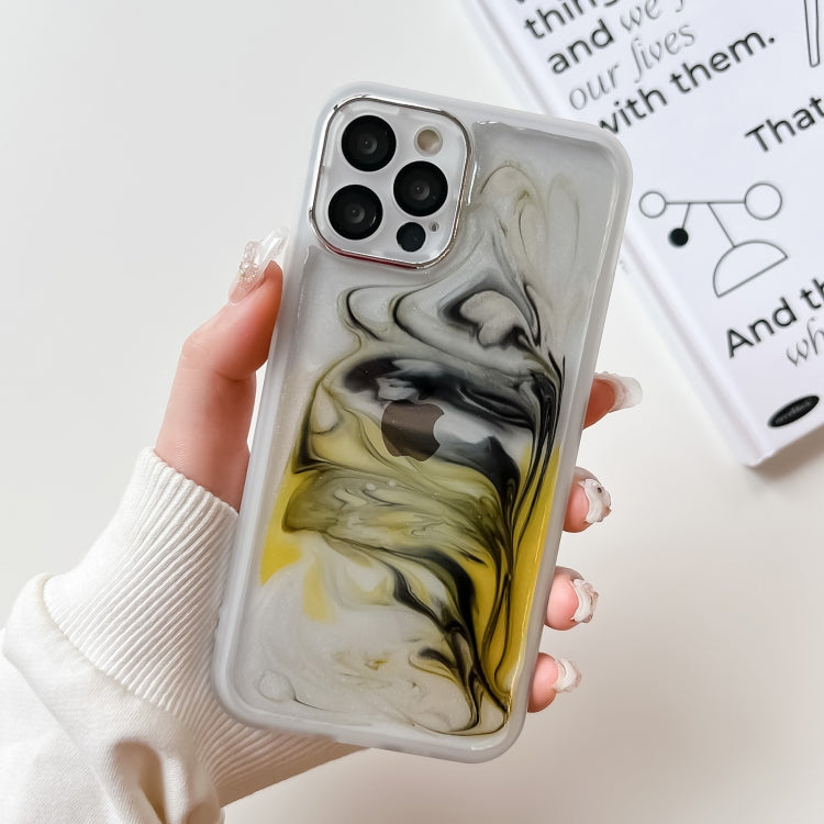 Oil Painting Electroplating TPU Phone Case, For iPhone 13 Pro, For iPhone 13 Pro Max, For iPhone 12, For iPhone 12 Pro
