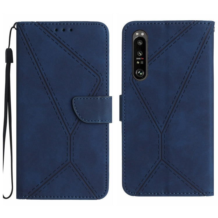 Stitching Embossed Leather Phone Case, For Sony Xperia 1 III, For Sony Xperia 1 IV, For Sony Xperia 1 V, For Sony Xperia 5 III