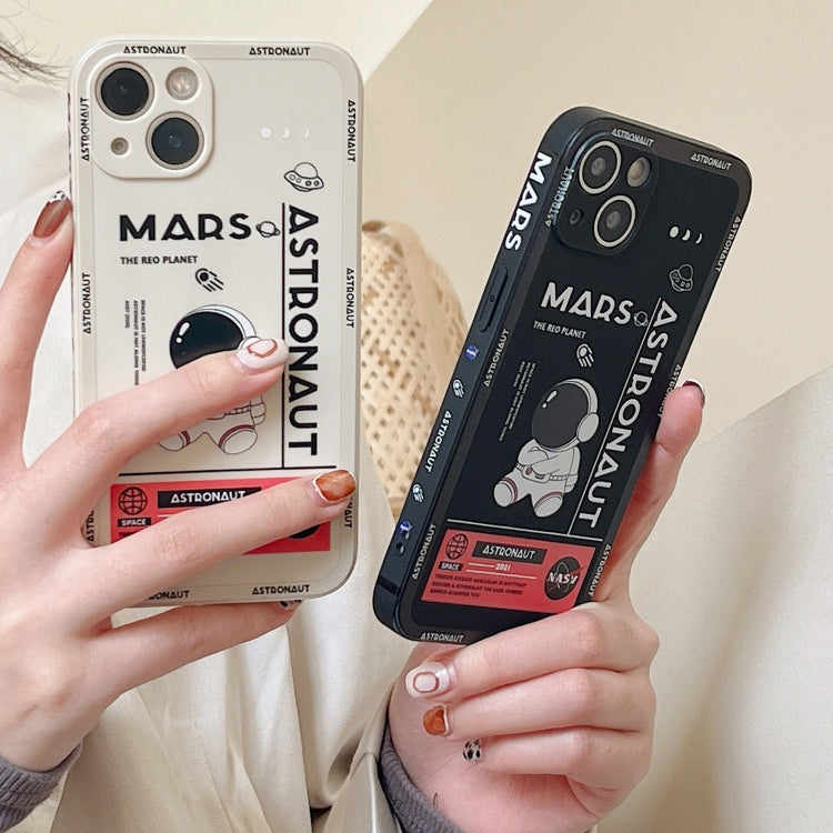 Astronaut Pattern Silicone Straight Edge Phone Case, For Samsung Galaxy A14, For Samsung Galaxy A34 5G, For Samsung Galaxy S20+