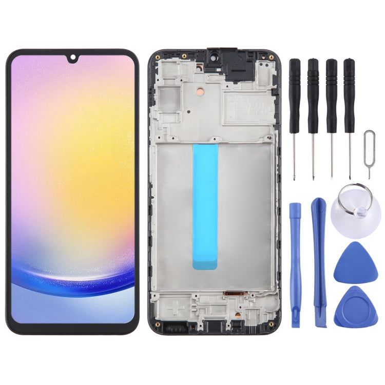 Original LCD Screen Digitizer Full Assembly with Frame, For Samsung Galaxy A25 SM-A256B, For Samsung Galaxy A15 5G SM-A156B, For Samsung Galaxy A35 SM-A356B, For Samsung Galaxy A05 SM-A055F, For Samsung Galaxy A05s SM-A057F