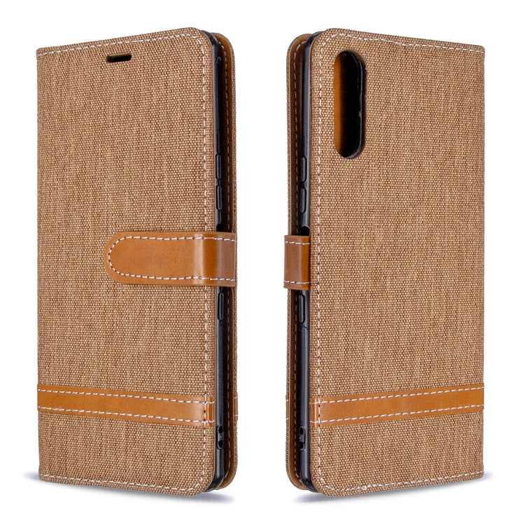 Color Matching Denim Texture Horizontal Flip Leather Case with Holder & Card Slots & Wallet & Lanyard, For LG K51, For Sony Xperia L4