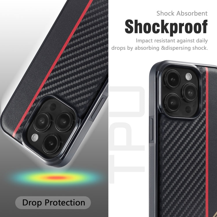 LC.IMEEKE 3 in 1 Carbon Fiber Texture Shockproof Phone Case, For iPhone XS Max, For iPhone X, For iPhone 7 Plus / 8 Plus