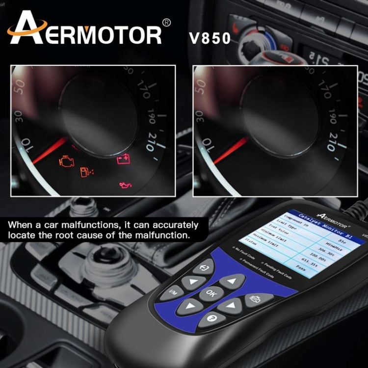 AERMOTOR V850 Car OBD2 Code Reader Diagnostic Scan Tool
