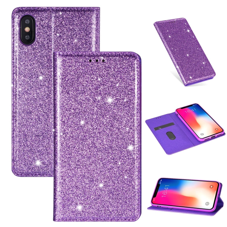 Ultrathin Glitter Magnetic Horizontal Flip Leather Case with Holder & Card Slots, For iPhone 11 Pro, For iPhone 11 Pro Max, For iPhone X / XS, For iPhone XS Max