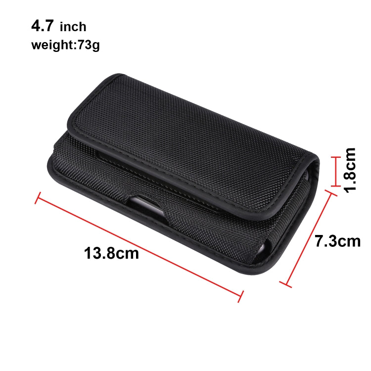 Durable Oxford Cloth Horizontal Plate Hanging Waist Phone Waist Pack Leather Case with Card Slot, Suitable for 4.7 inch Smartphones, for 4.7 inch Smartphones